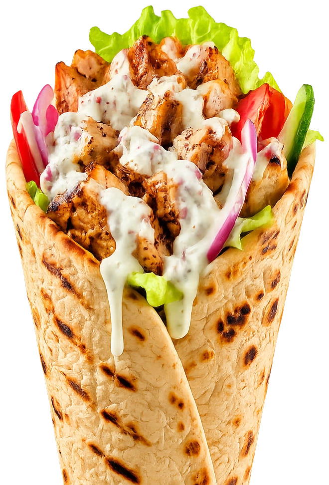 Chicken shawarma wrap